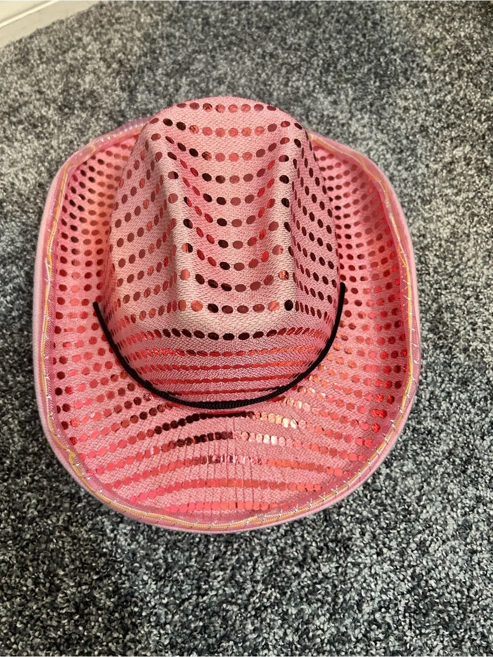 Pink LED Light Up Cowboy Hat Sequin Western Cowgirl Rodeo Nashville Festival